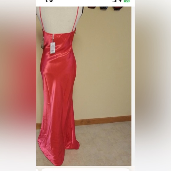 Jason Wu gown maxi dress  long dress size 6 NWT Red/Pink - Picture 6 of 9